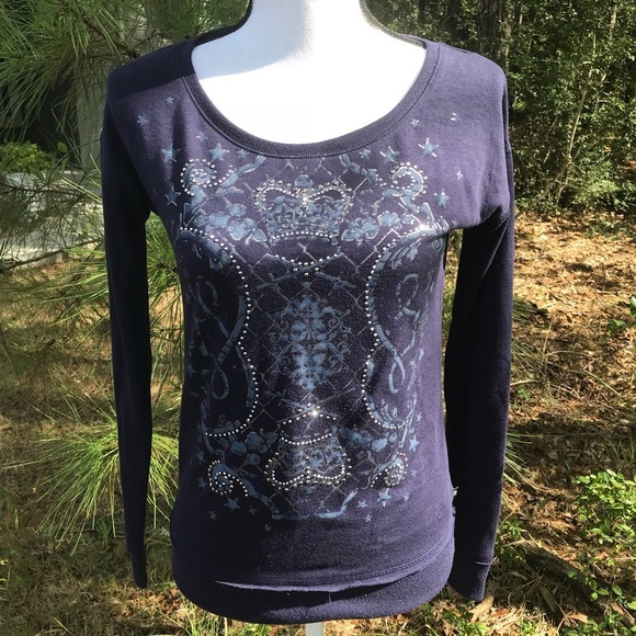 Rock & Republic Blue Long Sleeve Top Size XS - Picture 2 of 7
